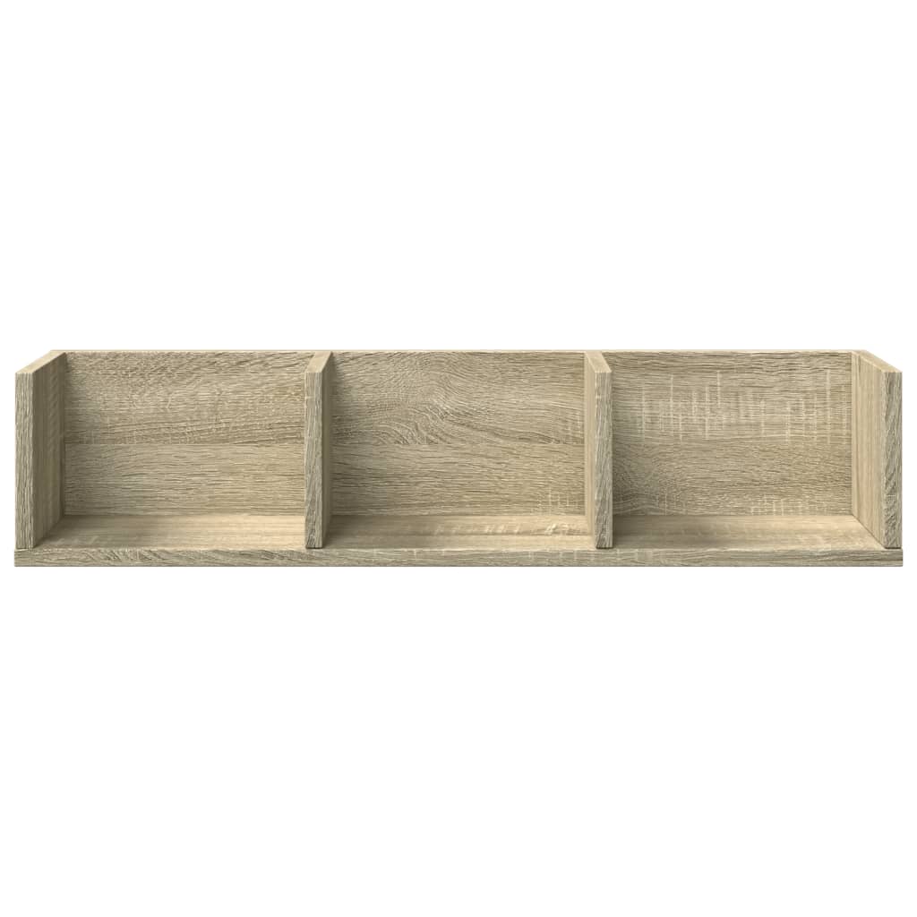 Wandschränke 2 Stk. Sonoma-Eiche 75x18x16,5 cm Holzwerkstoff
