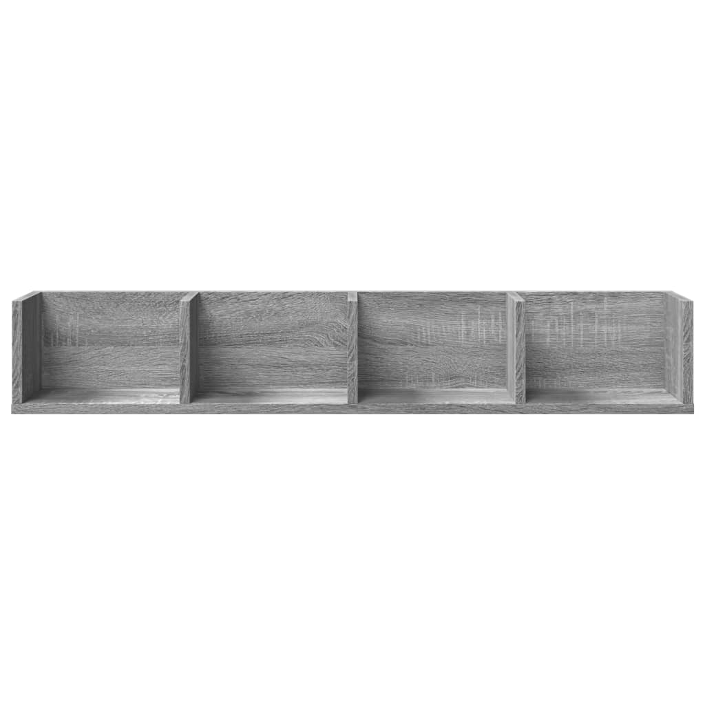 Wandschränke 2 Stk. Grau Sonoma-Eiche 99x18x16,5 Holzwerkstoff