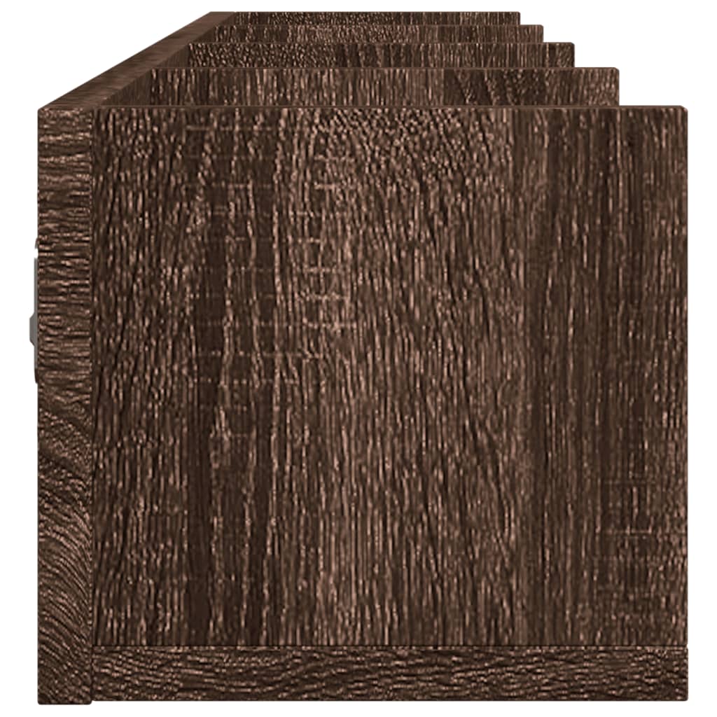 Wandschrank Braun Eichen-Optik 99x18x16,5 cm Holzwerkstoff