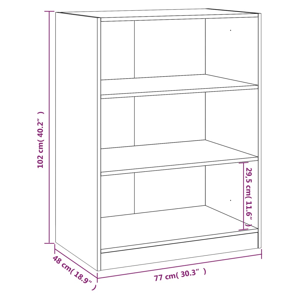 Kleiderschrank Braun Eichen-Optik 77x48x102 cm Holzwerkstoff