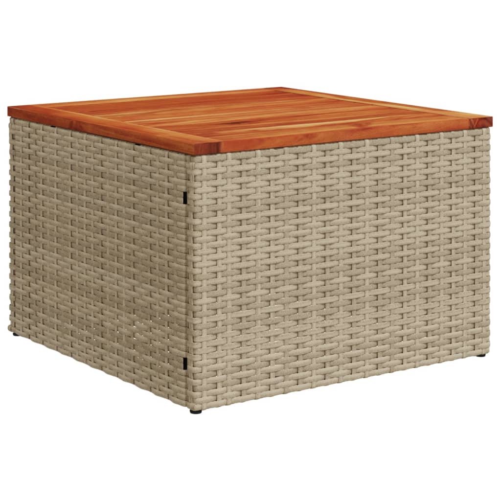 8-tlg. Garten-Sofagarnitur mit Kissen Grau Poly Rattan