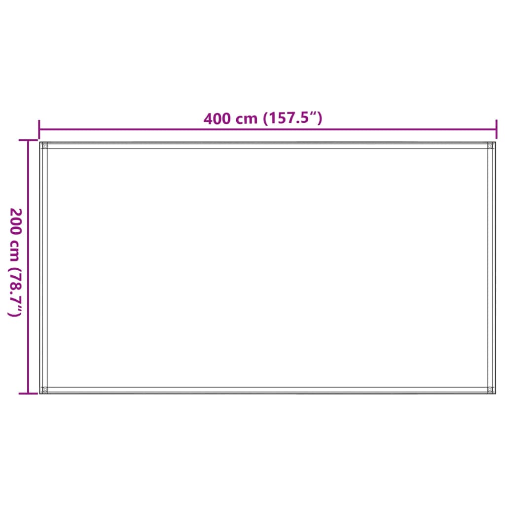 Zeltteppich Sandfarbe 200x400 cm HDPE