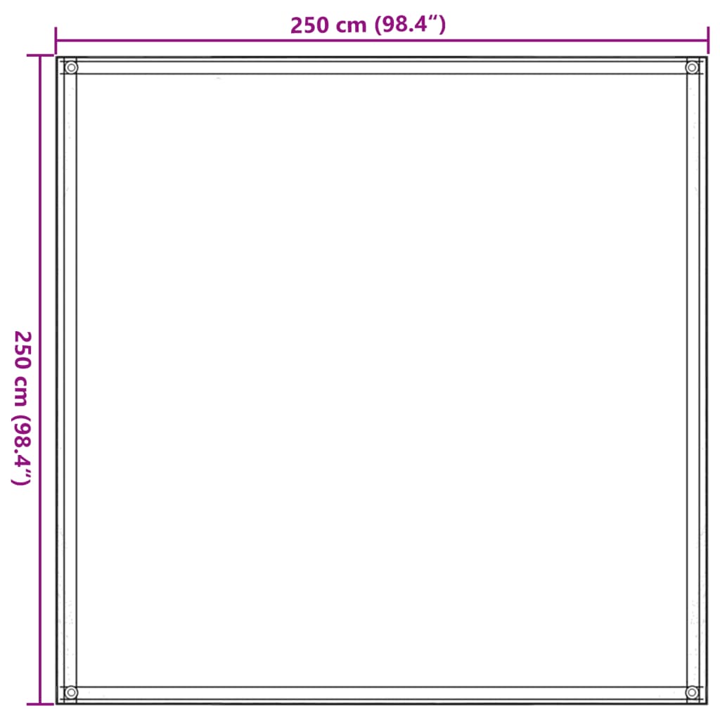 Zeltteppich Sandfarbe 250x250 cm HDPE