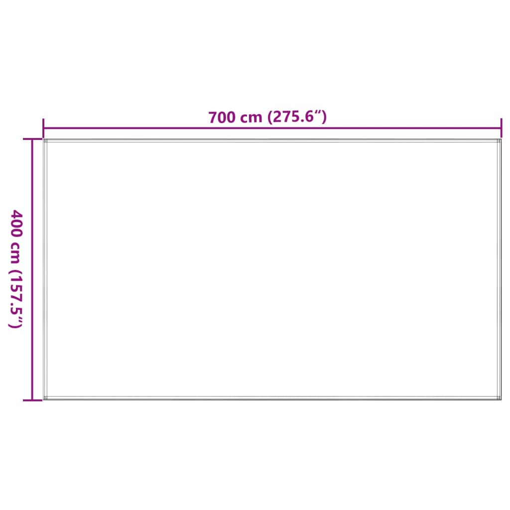 Zeltteppich Sandfarbe 400x700 cm HDPE