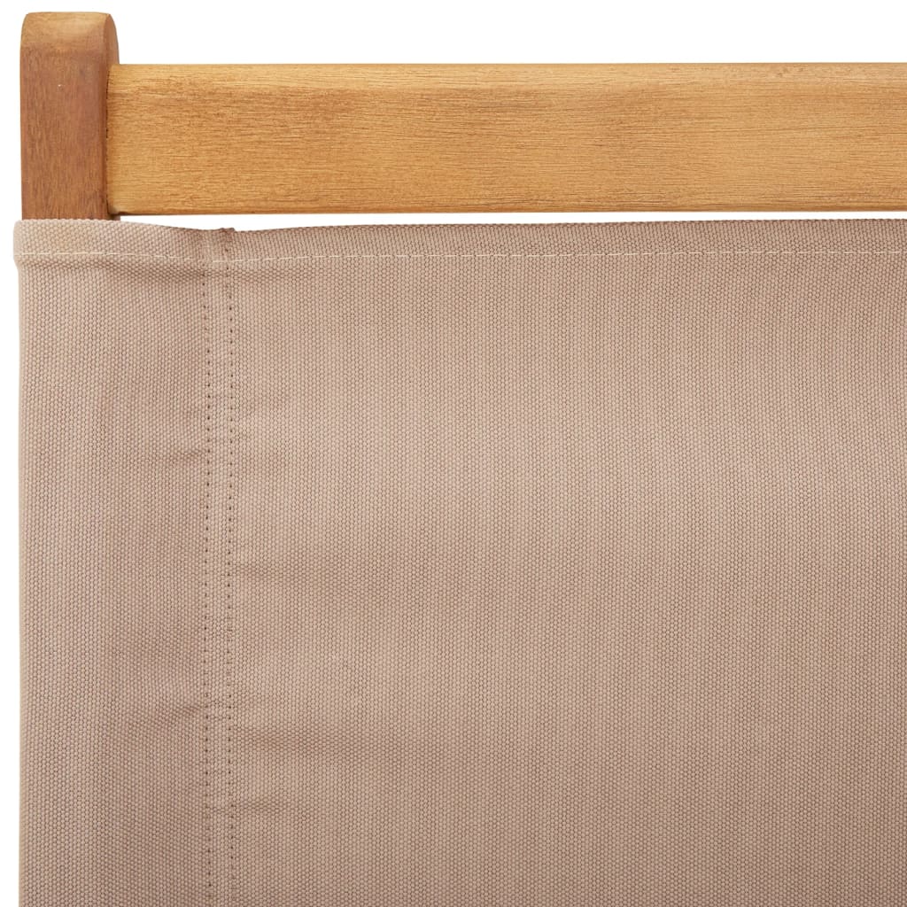 Gartenstühle 8 Stk. Klappbar Taupe Stoff und Massivholz