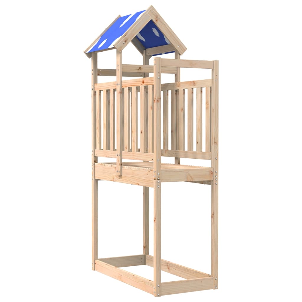 Spielturm 110,5x52,5x215 cm Massivholz Kiefer