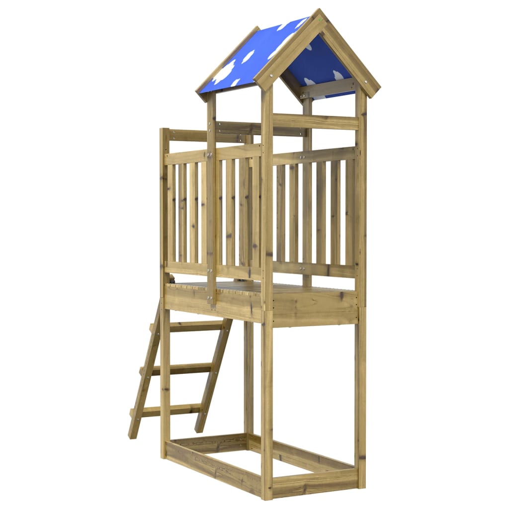 Spielturm mit Leiter 110,5x52,5x215 cm Kiefernholz Imprägniert