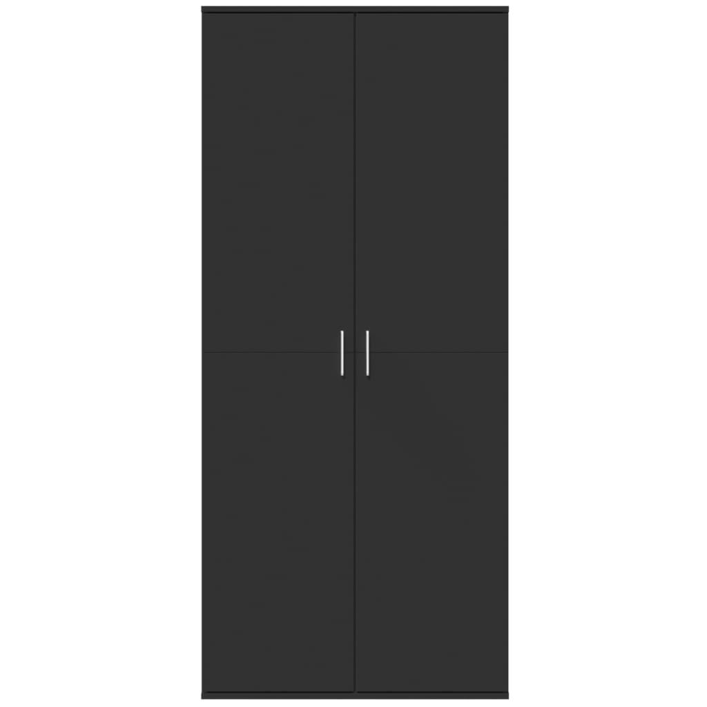 Highboard Schwarz 80x35x180 cm Holzwerkstoff