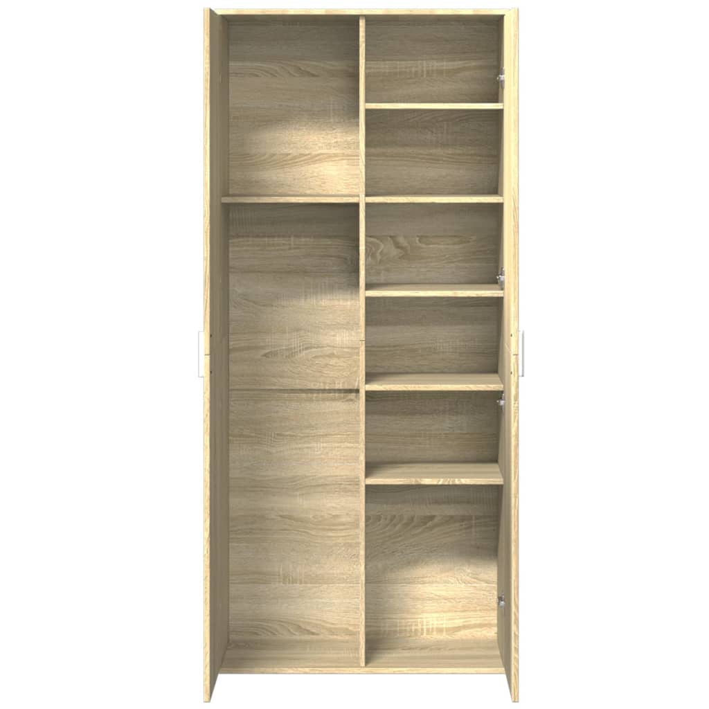 Highboard Sonoma-Eiche 80x35x180 cm Holzwerkstoff