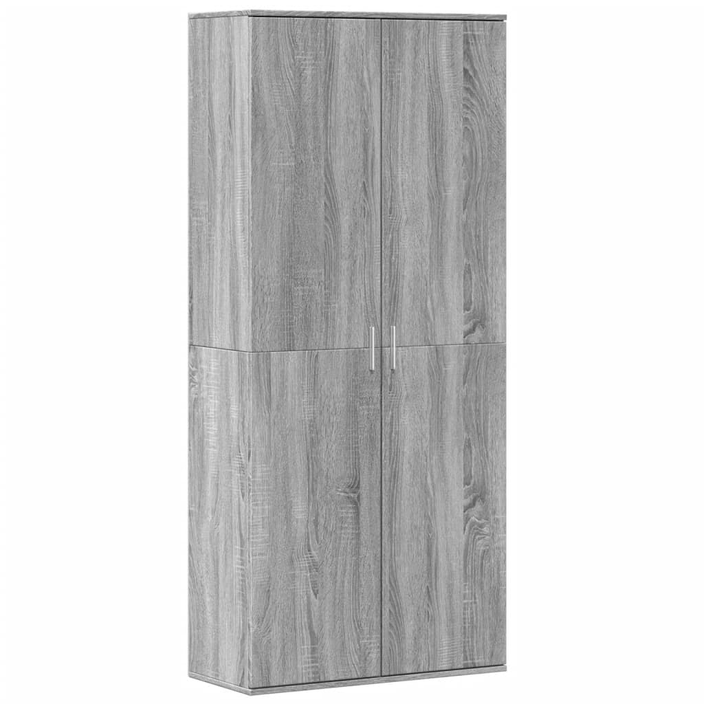 Highboard Grau Sonoma 80x35x180 cm Holzwerkstoff