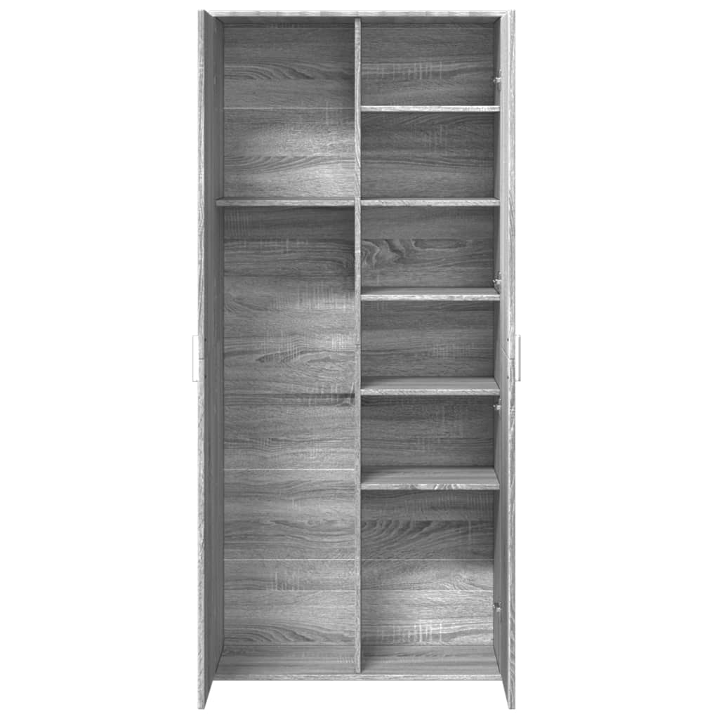 Highboard Grau Sonoma 80x35x180 cm Holzwerkstoff