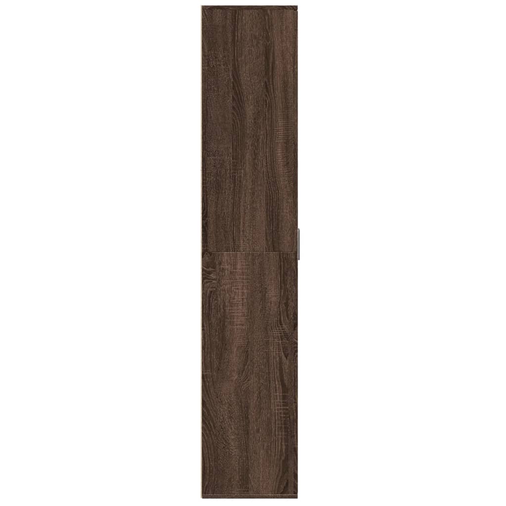 Highboard Braun Eichen-Optik 80x35x180 cm Holzwerkstoff