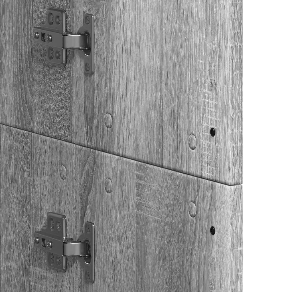 Highboard Grau Sonoma 60x35x180 cm Holzwerkstoff