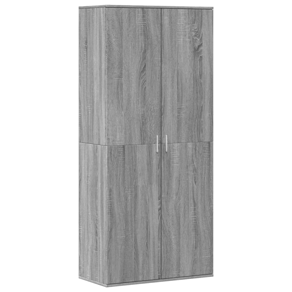 Schuhschrank Grau Sonoma 80x39x178 cm Holzwerkstoff