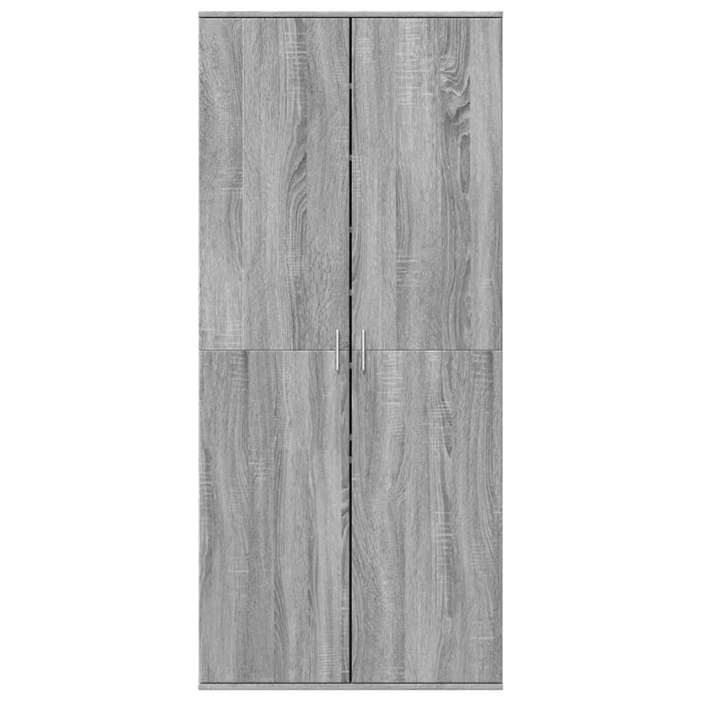 Schuhschrank Grau Sonoma 80x39x178 cm Holzwerkstoff