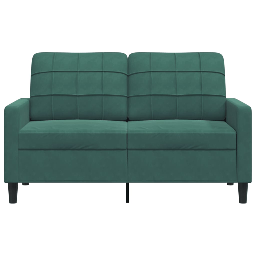 2-Sitzer-Sofa Dunkelgrün 120 cm Samt