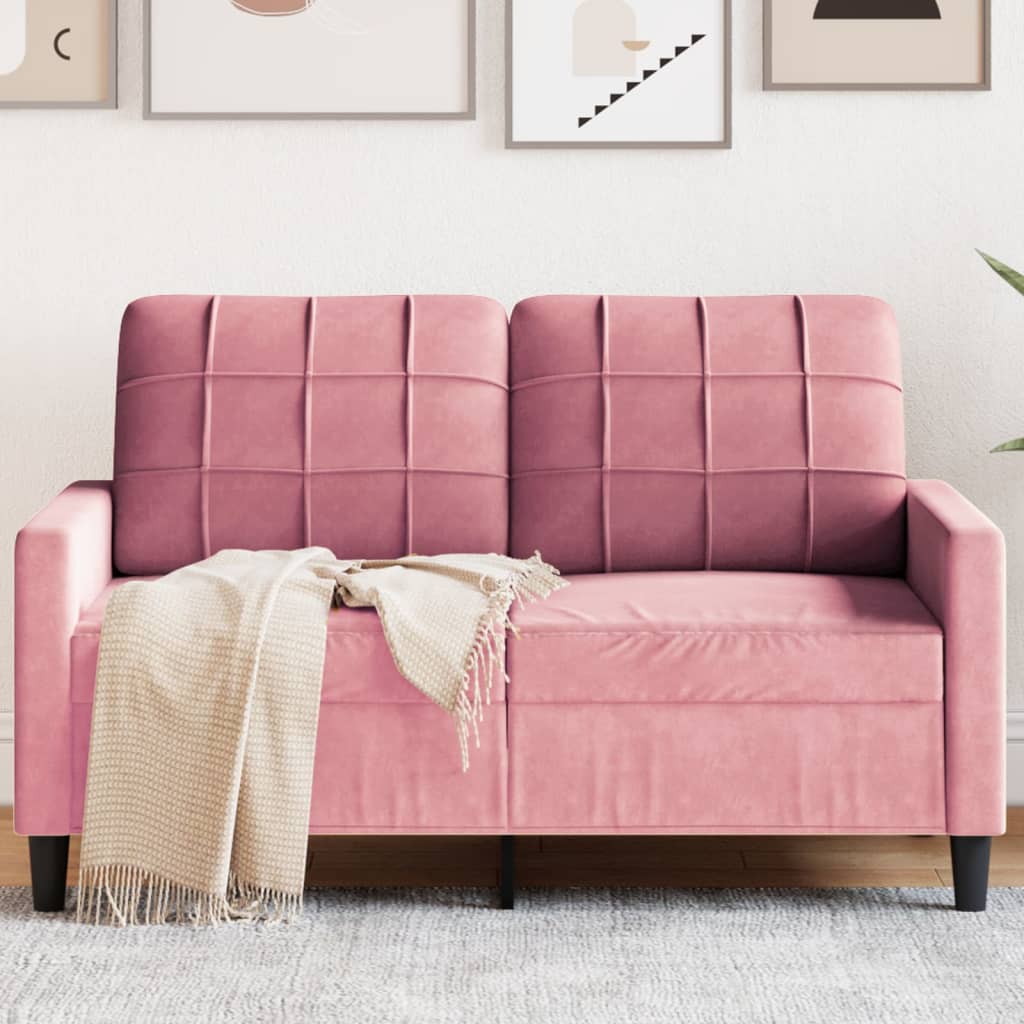 2-Sitzer-Sofa Rosa 120 cm Samt