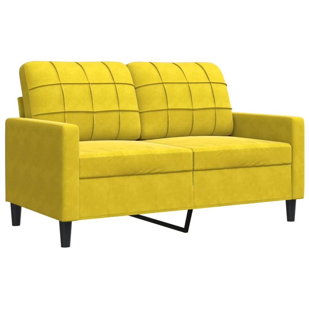 2-Sitzer-Sofa Gelb 120 cm Samt