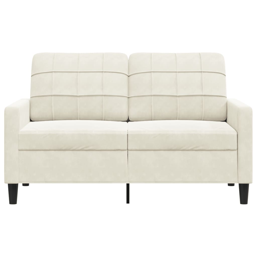 2-Sitzer-Sofa Creme 120 cm Samt