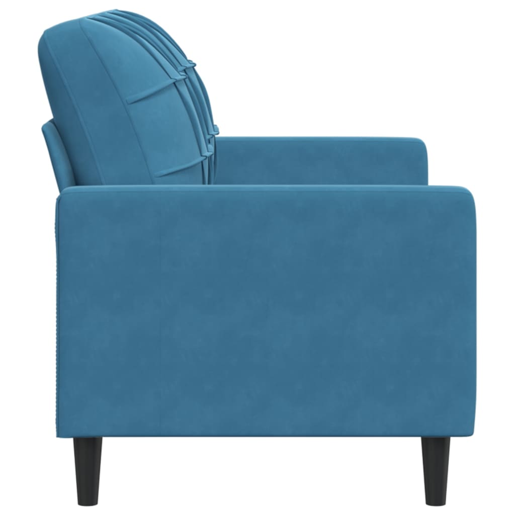 2-Sitzer-Sofa Blau 120 cm Samt