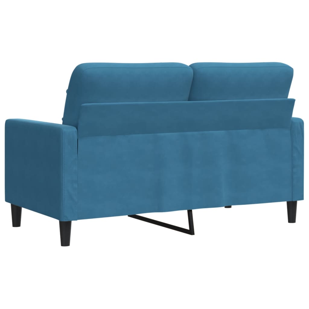 2-Sitzer-Sofa Blau 120 cm Samt