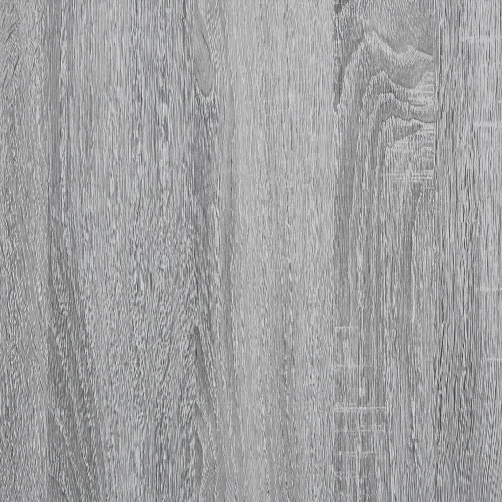 Bettgestell Grau Sonoma 200x200 cm Holzwerkstoff und Metall