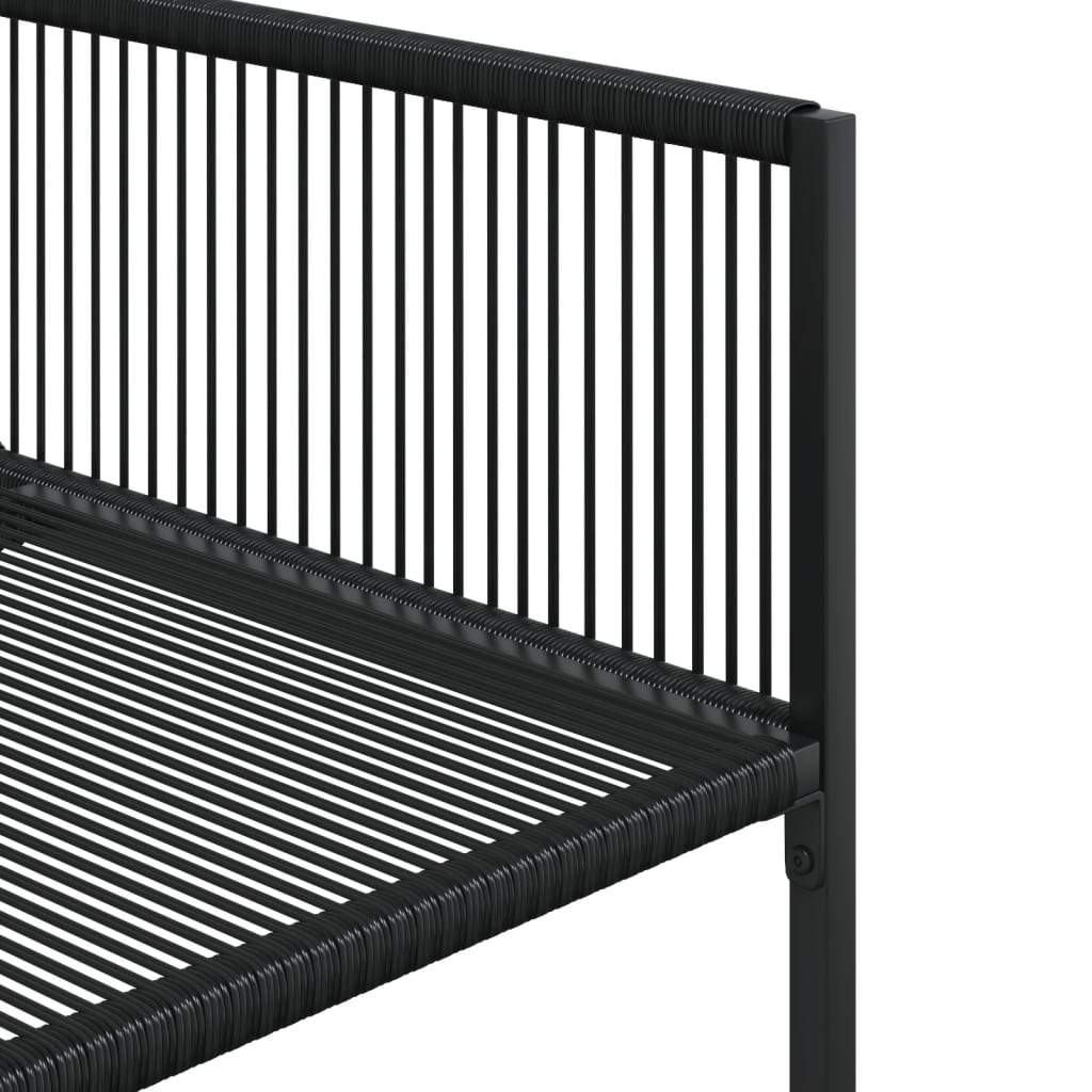 Gartenstühle 4 Stk. Schwarz Poly Rattan