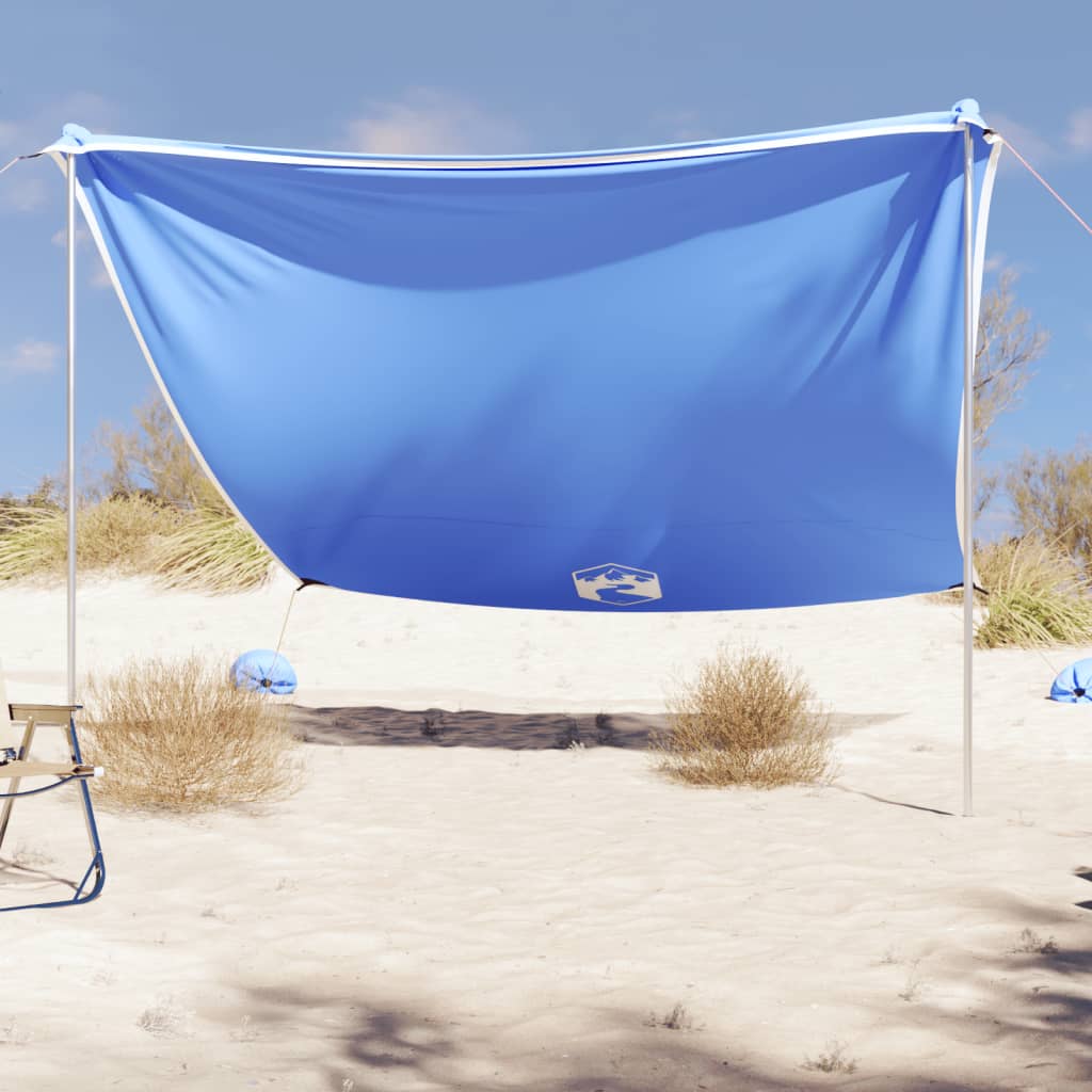 Strand-Schattenzelt mit Sandsäcken Blau 304x300 cm