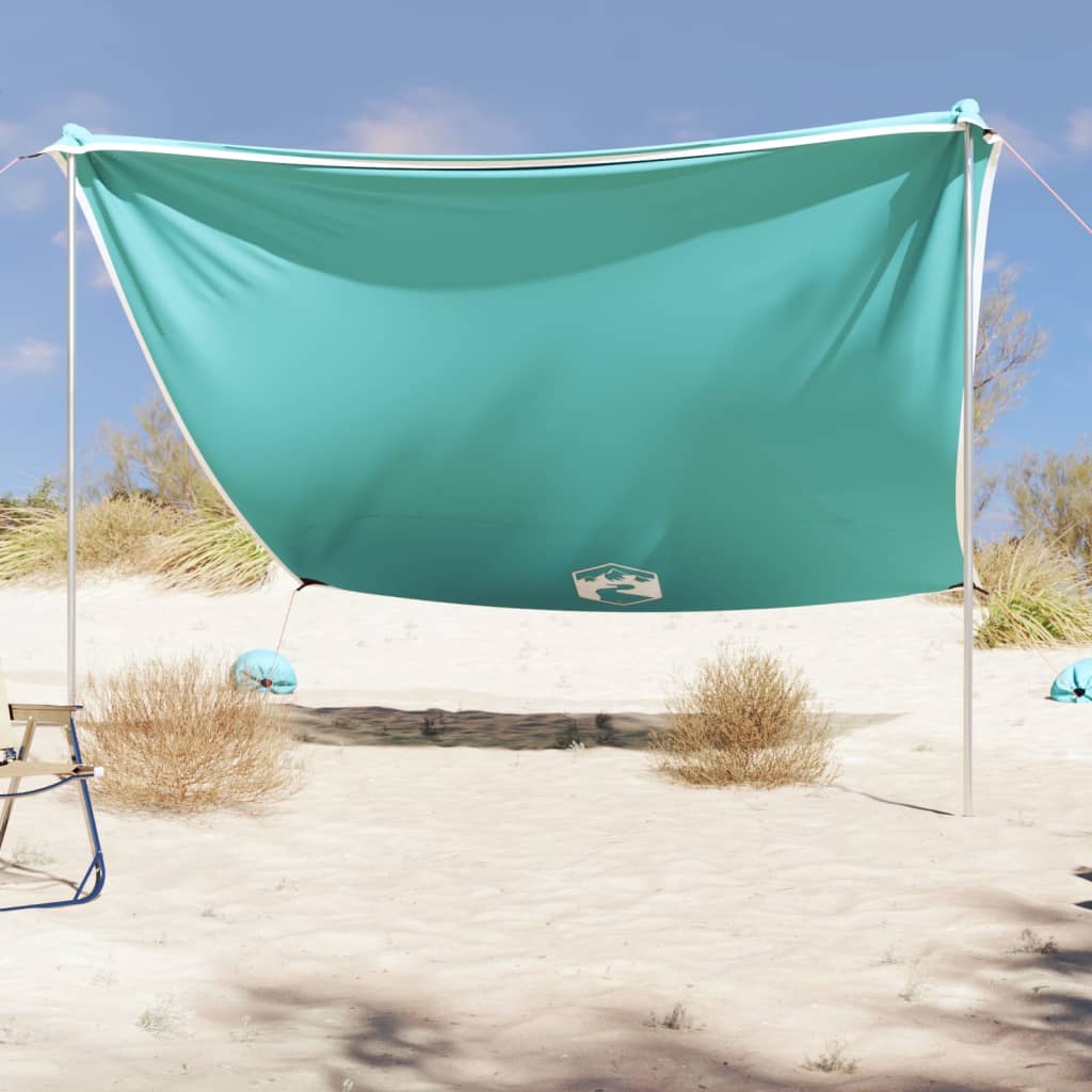 Strand-Schattenzelt mit Sandsäcken Grün 304x300 cm