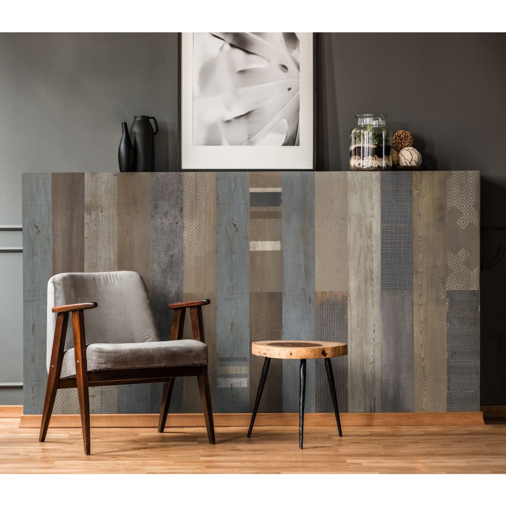 Grosfillex wall tiles Accent 9 pieces 15.4x120 cm Yosemite
