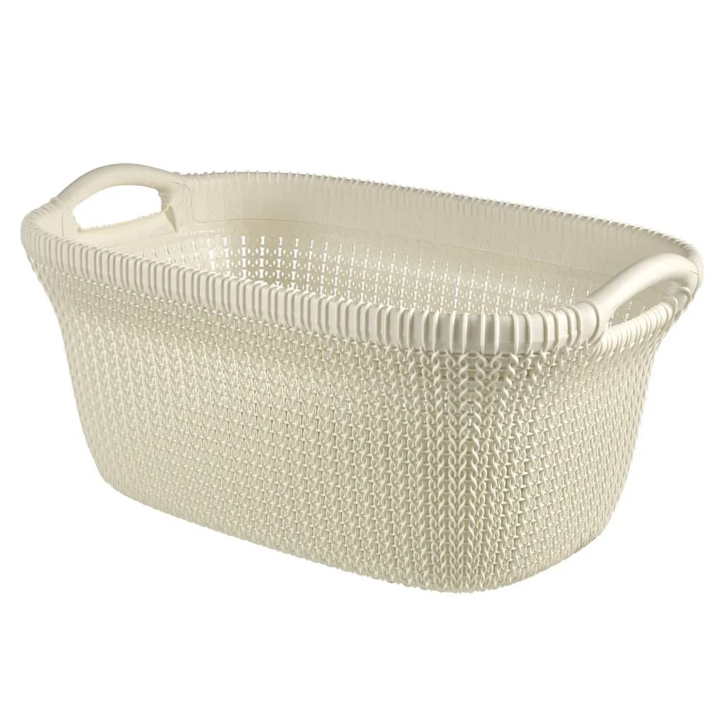 Curver laundry basket Knit 40 L cream white