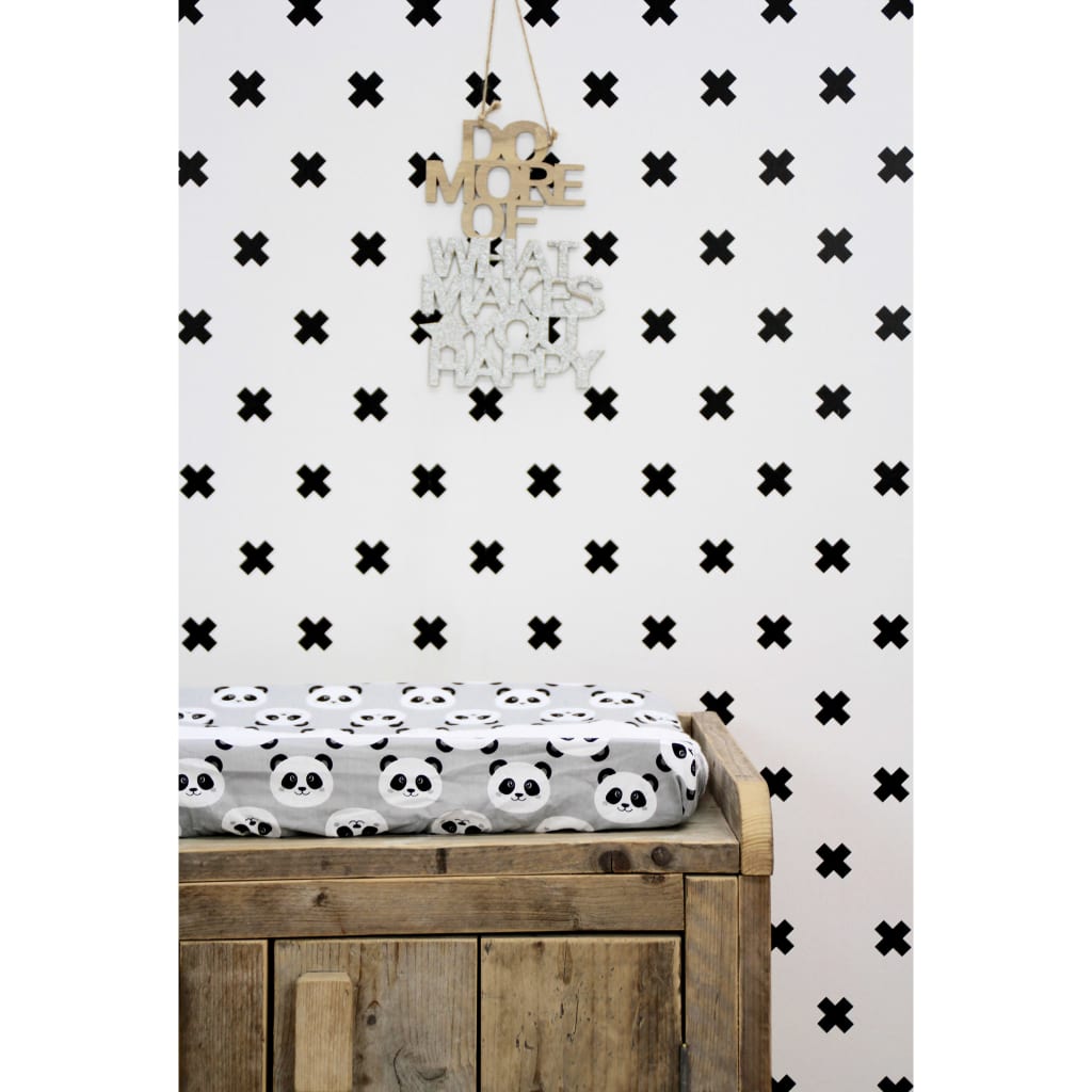 Fabulous World Wallpaper Cross White and Black 67104-6