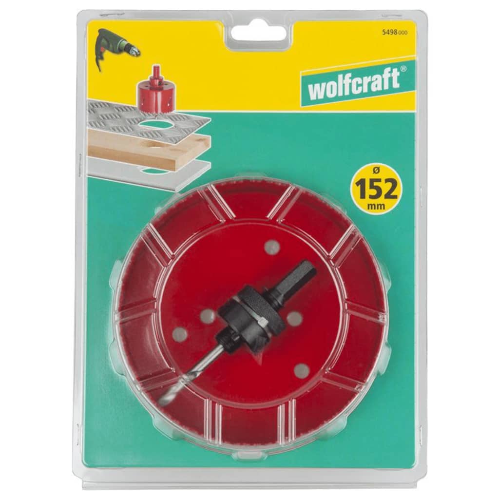 wolfcraft hole saw 152 mm bimetal red 5498000