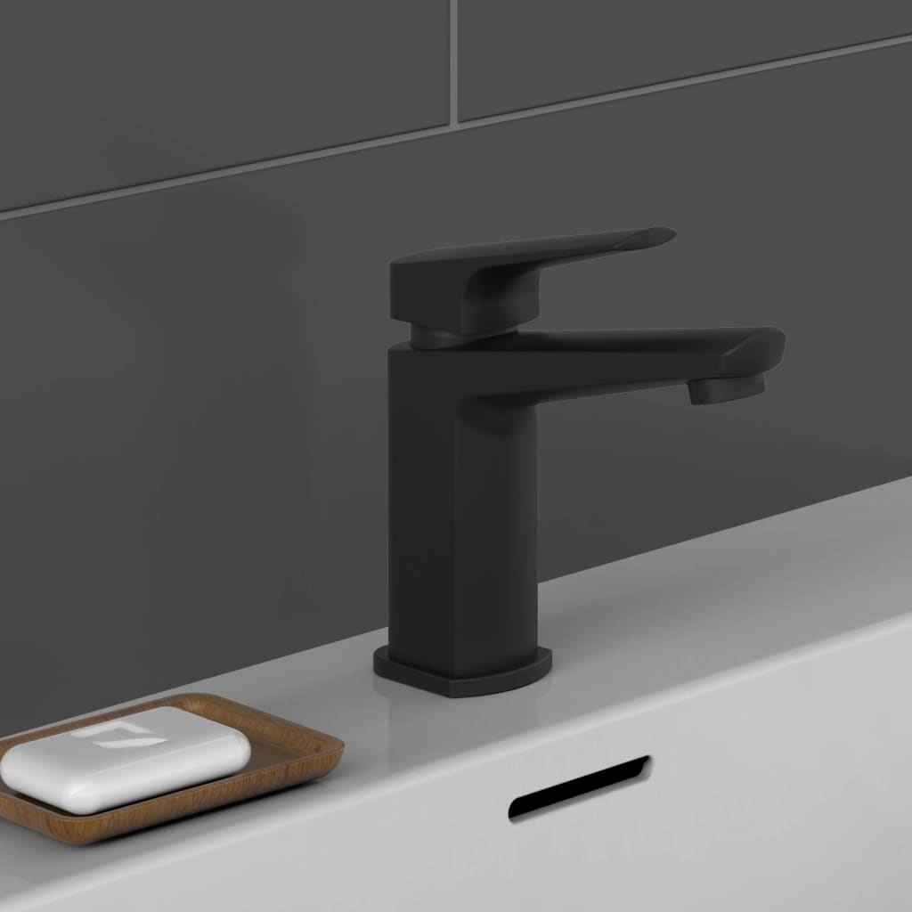 SCHÜTTE mixer tap for washbasin RAVEN matt black