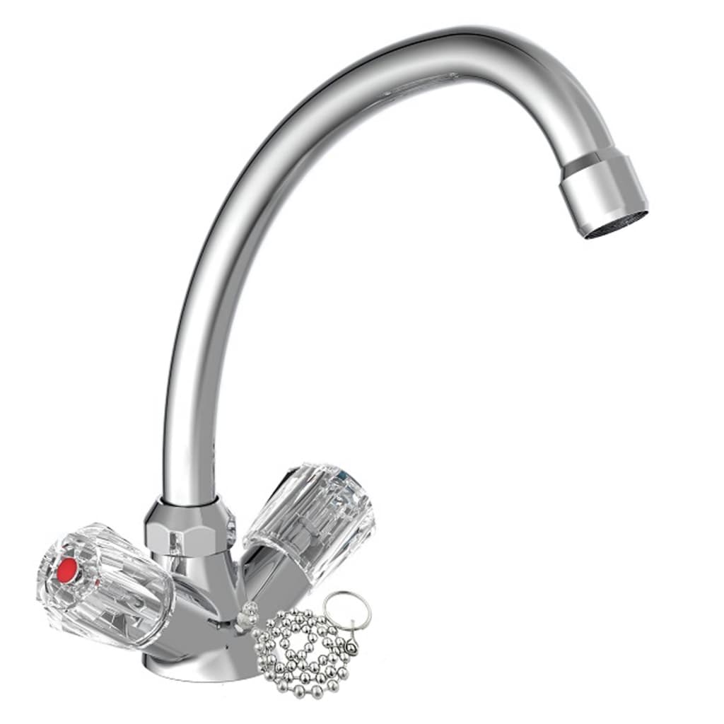SCHÜTTE basin mixer with 2 handles BRILLANT chrome-plated