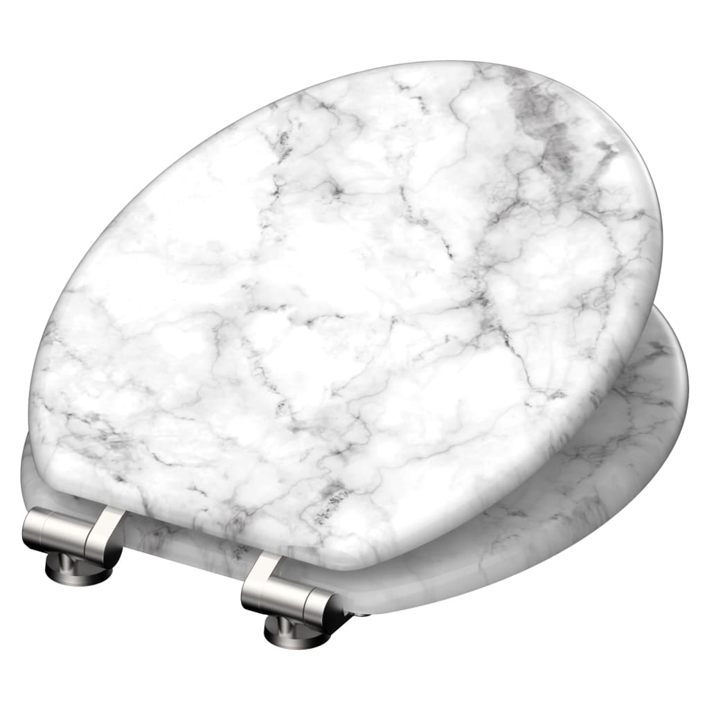 SCHÜTTE toilet seat with soft-close mechanism MARBLE STONE