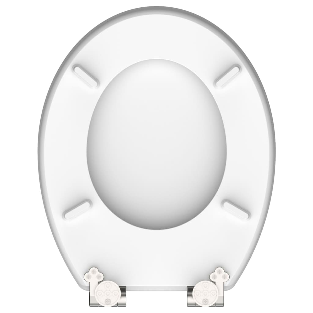 SCHÜTTE toilet seat with soft-close mechanism RED STARFISH high-gloss MDF