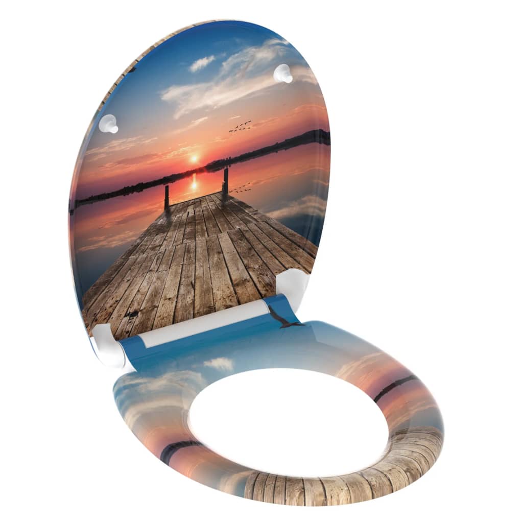 SCHÜTTE toilet seat SUNSET SKY with soft-close quick release