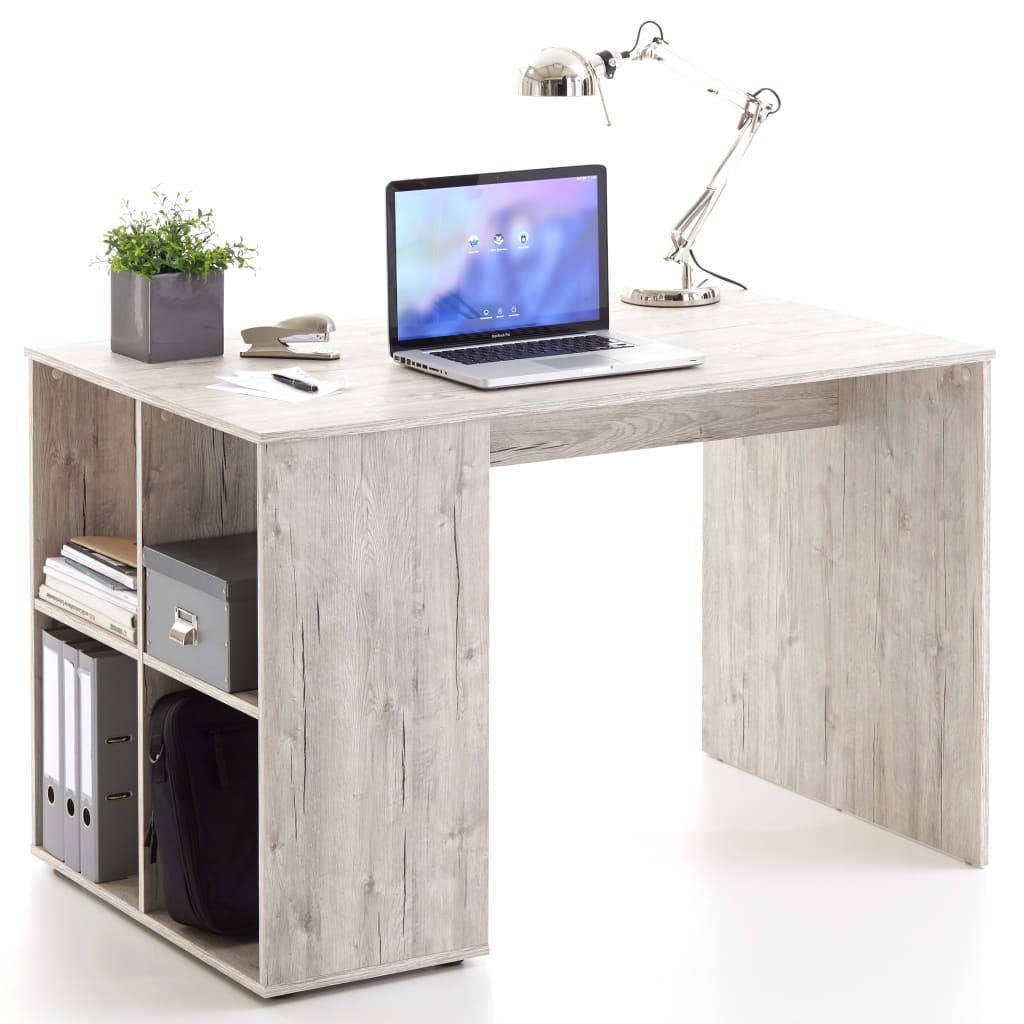 FMD desk with shelf 117×73×75 cm sand oak