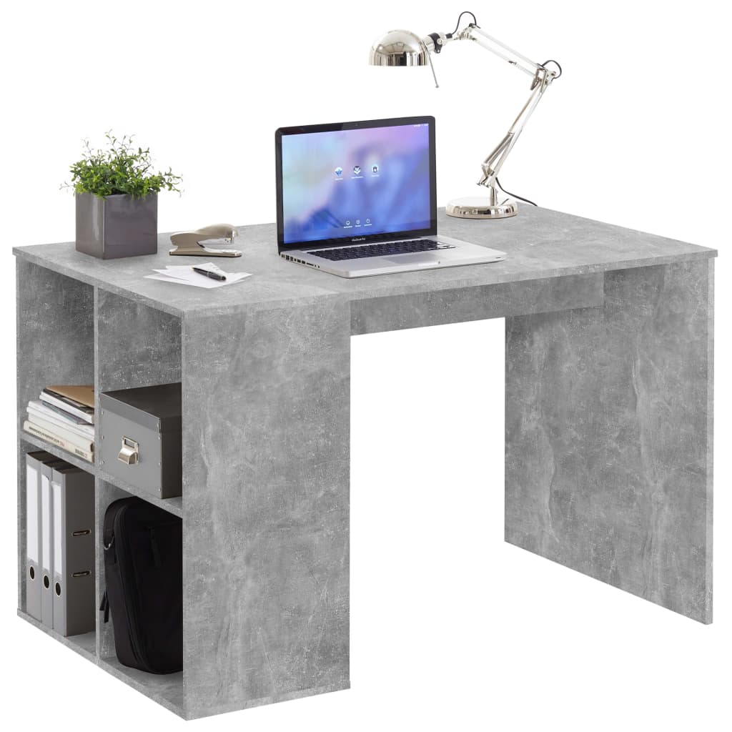 FMD desk with shelf 117×73×75 cm concrete look