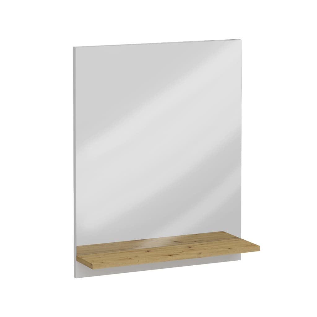 FMD wall mirror with shelf 54.5x13.5x67.5 cm artisan oak