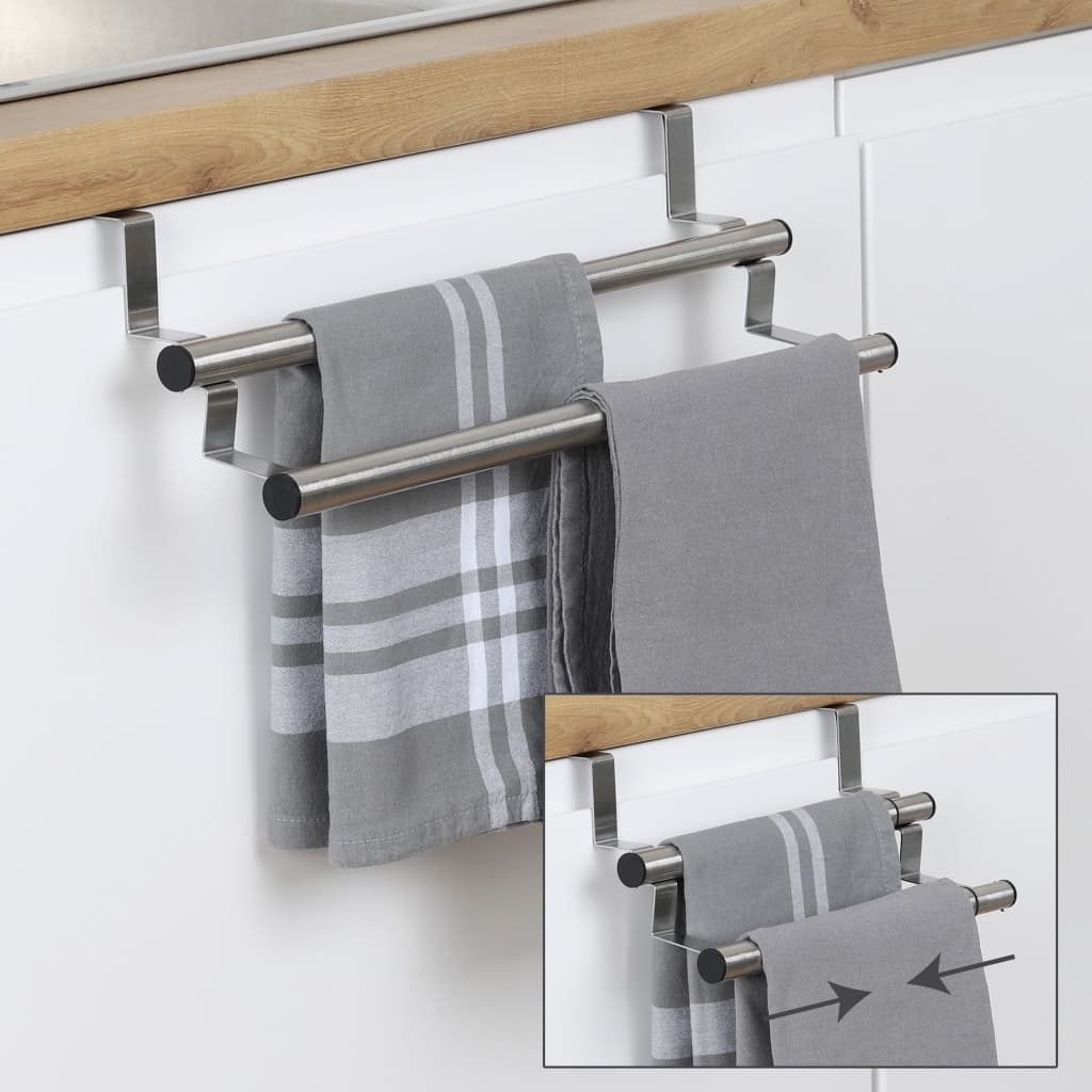 HI tea towel holder extendable silver