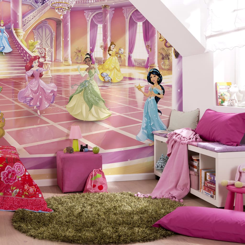 Komar photo wallpaper glitter party princess 368x254 cm pink