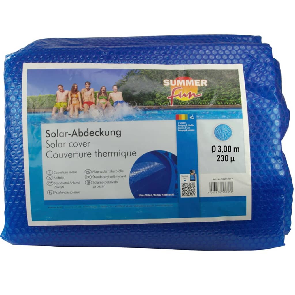 Summer Fun Summer Pool Cover Solar Round 300 cm PE Blue
