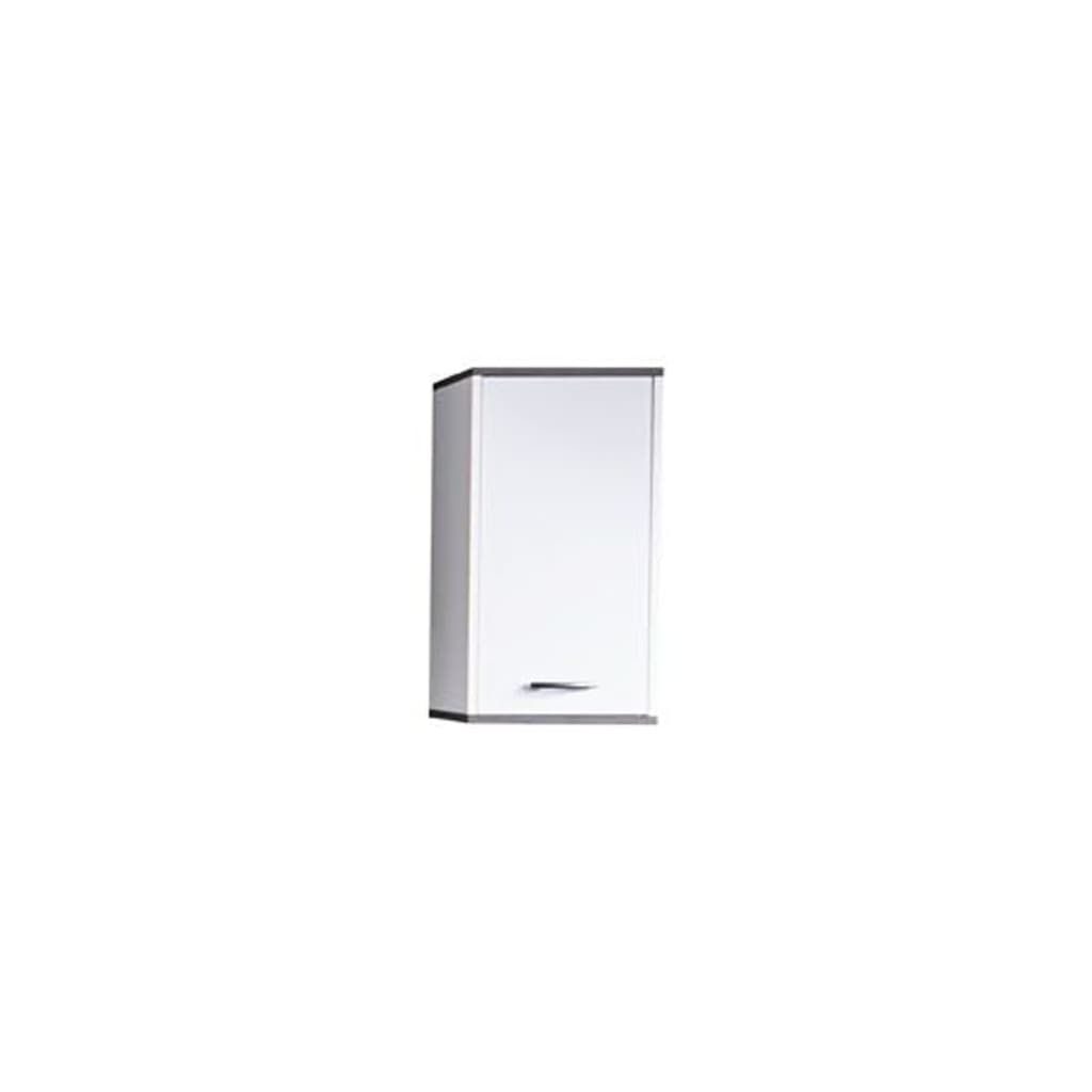 Trendteam bathroom wall cabinet SanDiego white and smoked silver
