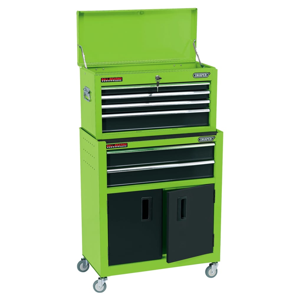 Draper Tools tool cabinet and tool chest 61.6×33×99.8 cm green