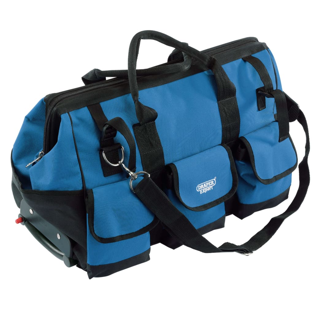 Draper Tools Rolling Tool Bag 60×30×35 cm Blue and Black 58 L