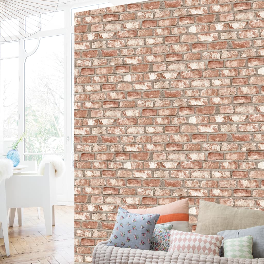DUTCH WALLCOVERINGS wallpaper brick look red EW3102