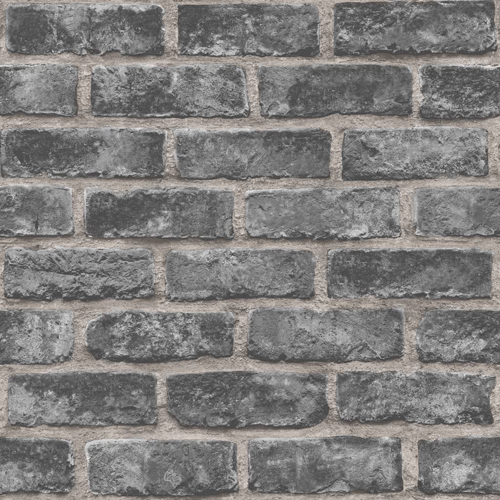 DUTCH WALLCOVERINGS wallpaper brick black