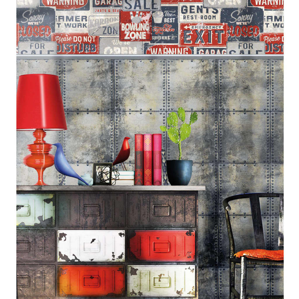Urban Friends &amp; Coffee Wallpaper Advertising Boards Small Blue and Red